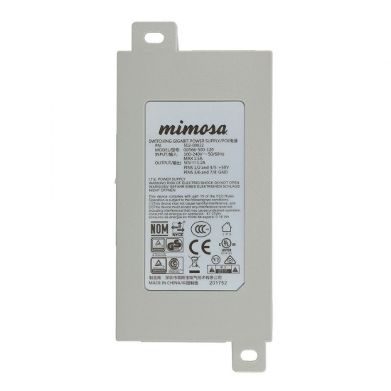 Mimosa Gigabit PoE Injector 50V1.2A (100-00080) Mimosa Gigabit PoE Injector 50V1.2A (100-00080)