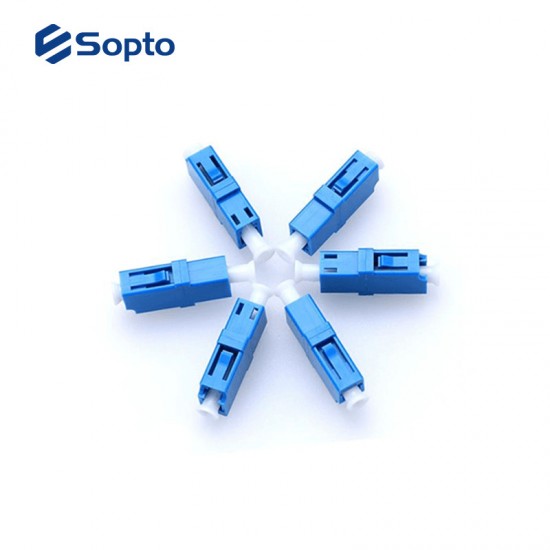 SOPTO Adaptor Simplex SC/SC Female to Female UPC SM Plastic shell with Ears with Spring strip SPAD-SCF-SCF-U-SS-PES SOPTO Adaptor Simplex SC/SC Female to Female UPC SM Plastic shell with Ears with Spring strip SPAD-SCF-SCF-U-SS-PES