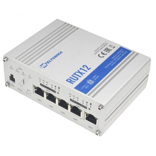 Teltonika RUTX12 Dual LTE Cat 6 Router Teltonika RUTX12 Dual LTE Cat 6 Router